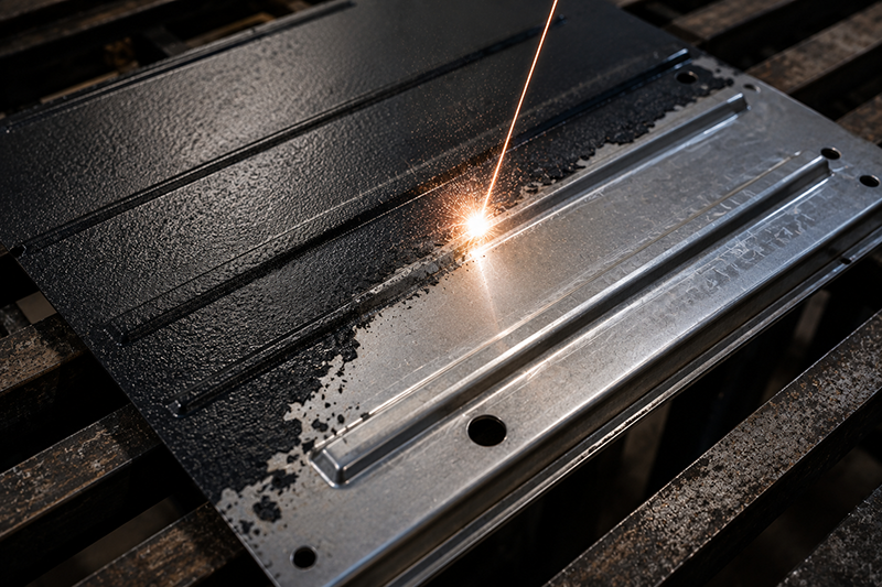 Laser powder coating and paint removal