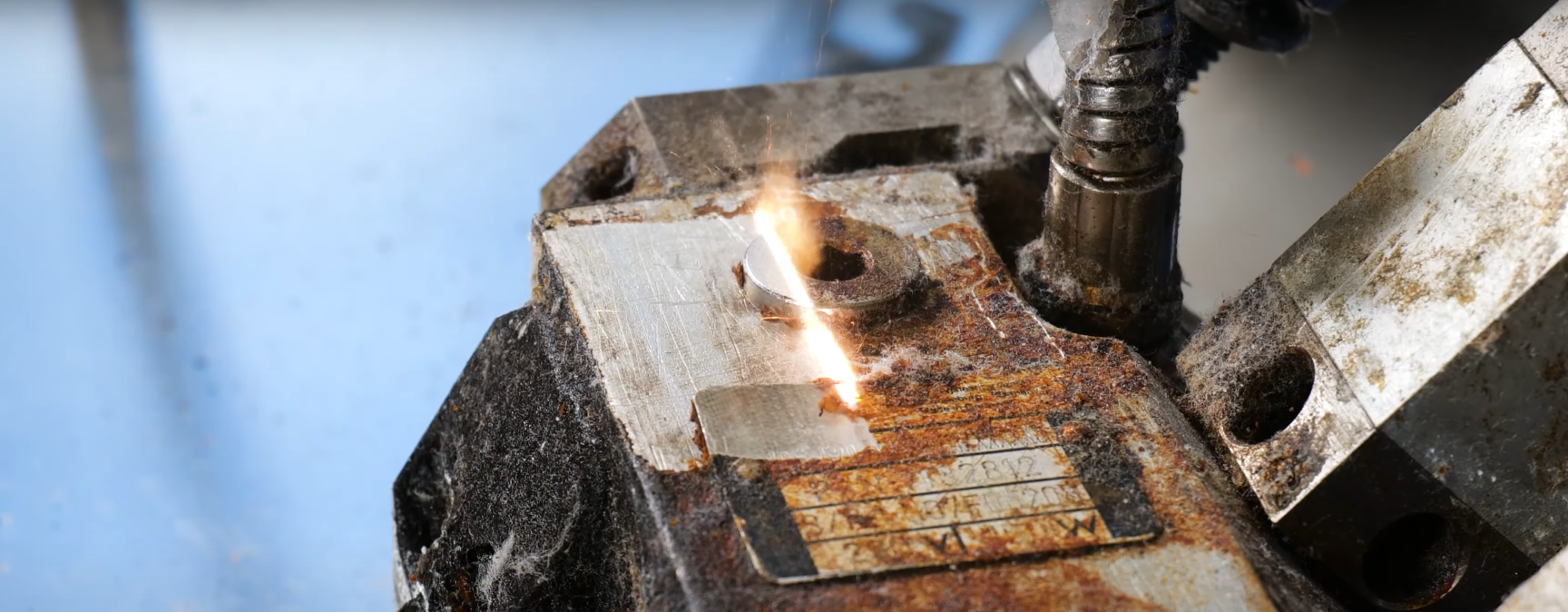 Precision laser cleaning on an industrial surface