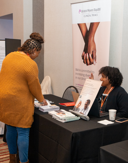 Sponsor booth interaction