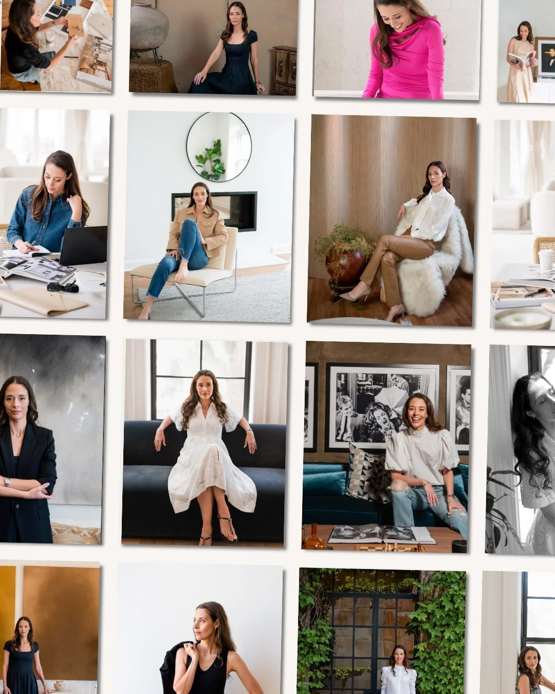 A gallery of finished, retouched brand images