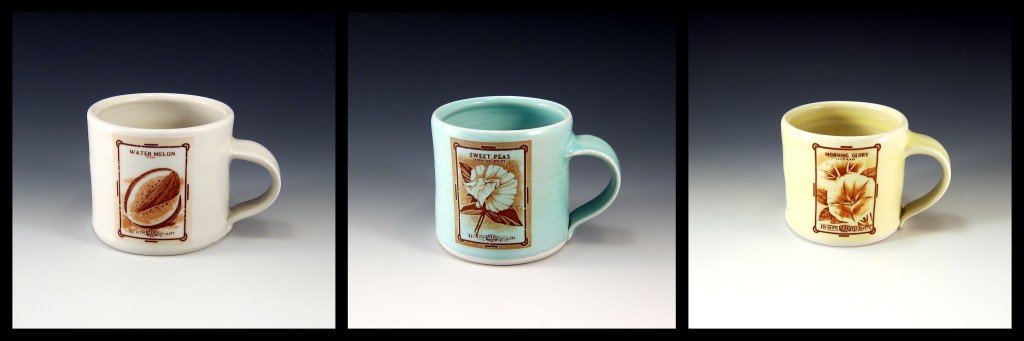 Vintage Seed Packet Mugs Emily Murphy Pottery