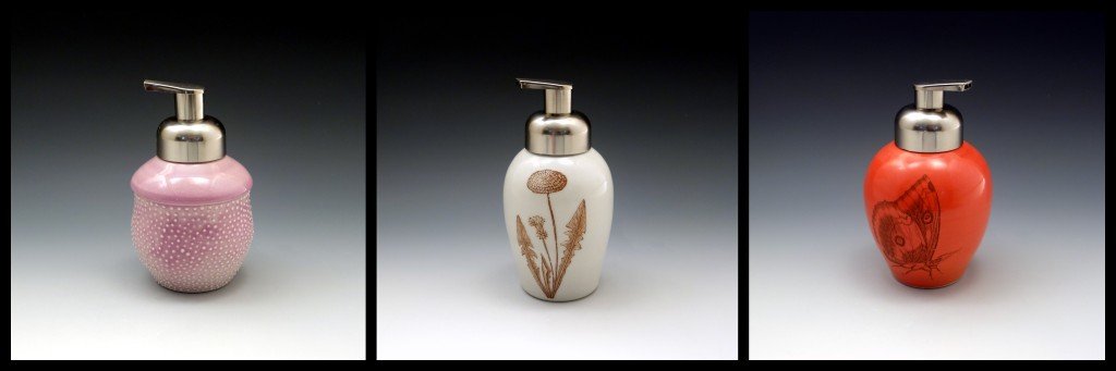 handmade foaming soap dispenser emily murphy pottery 