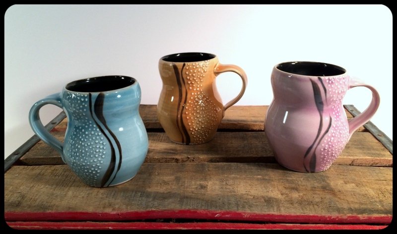 Emily Murphy Pottery curvy mugs