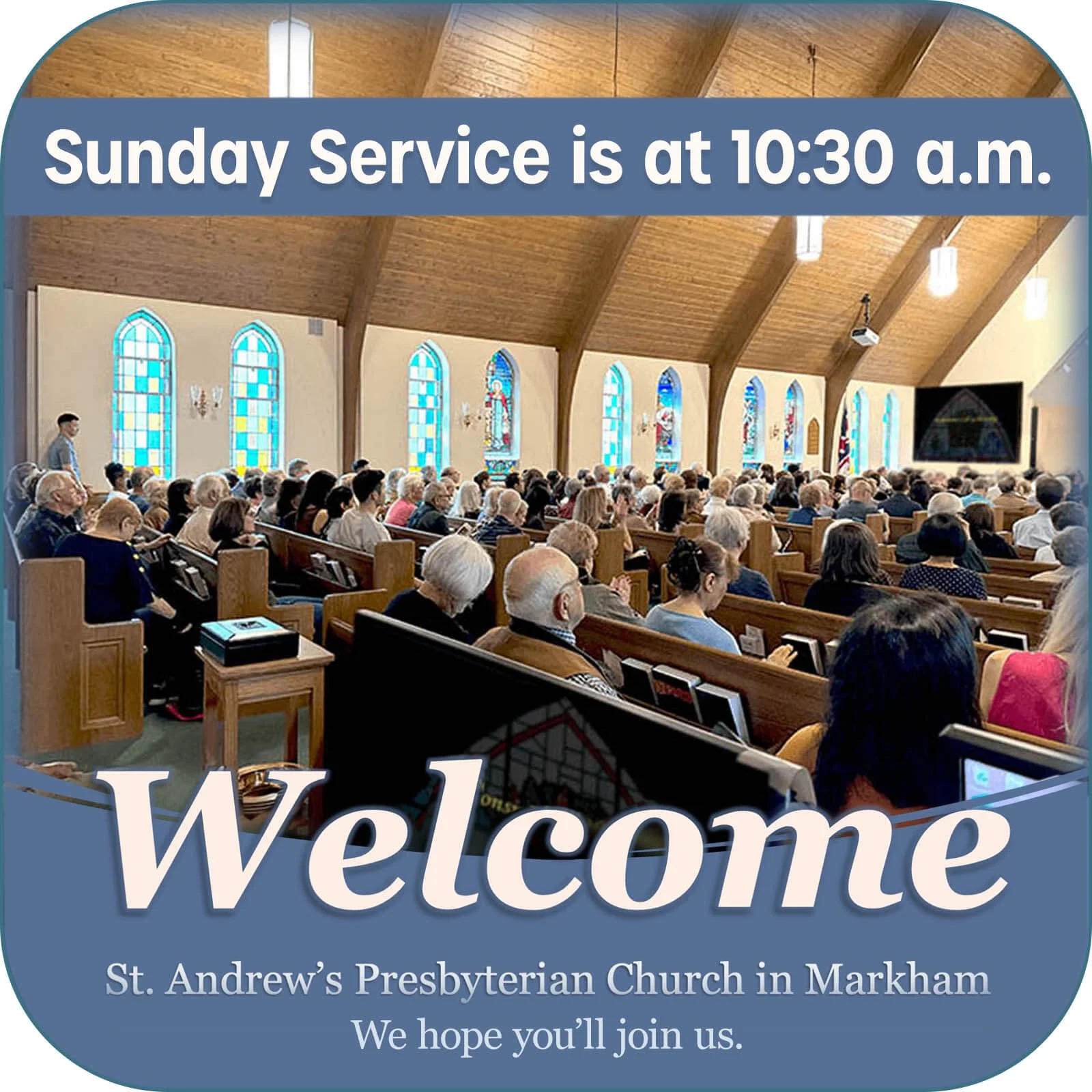 Welcome — service times and livestream