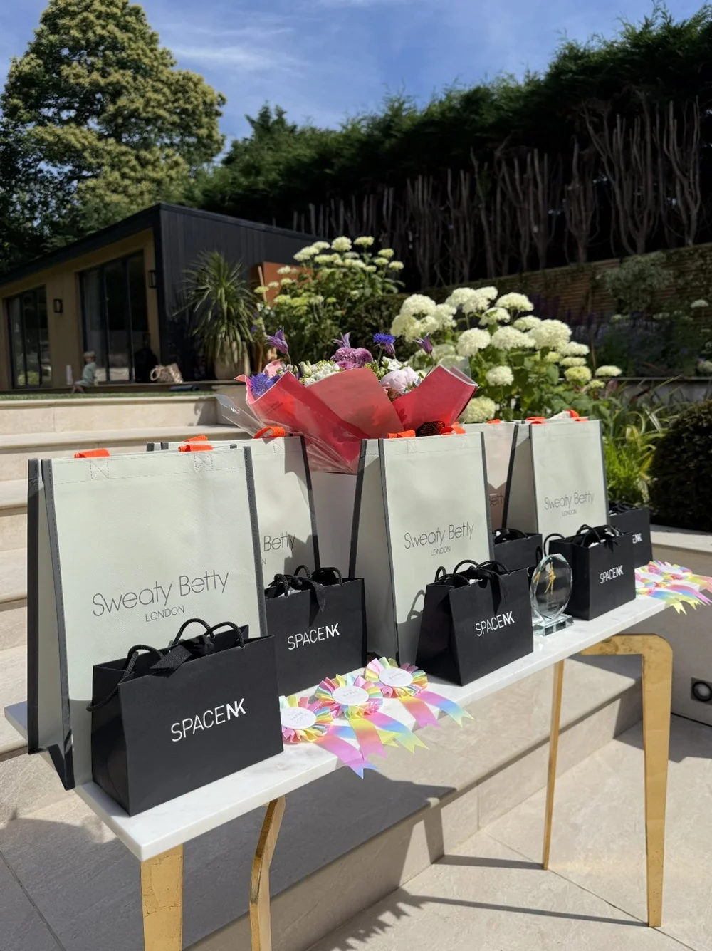 Goodie bags from local partners