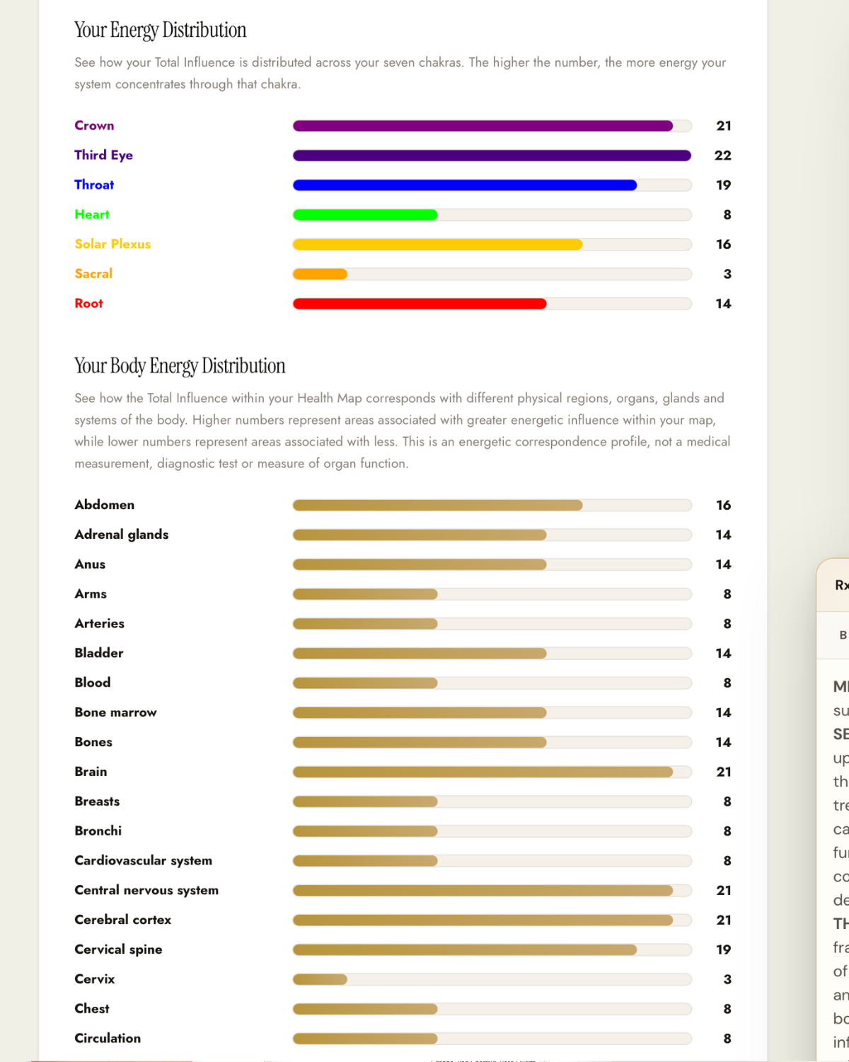 Health Map screen