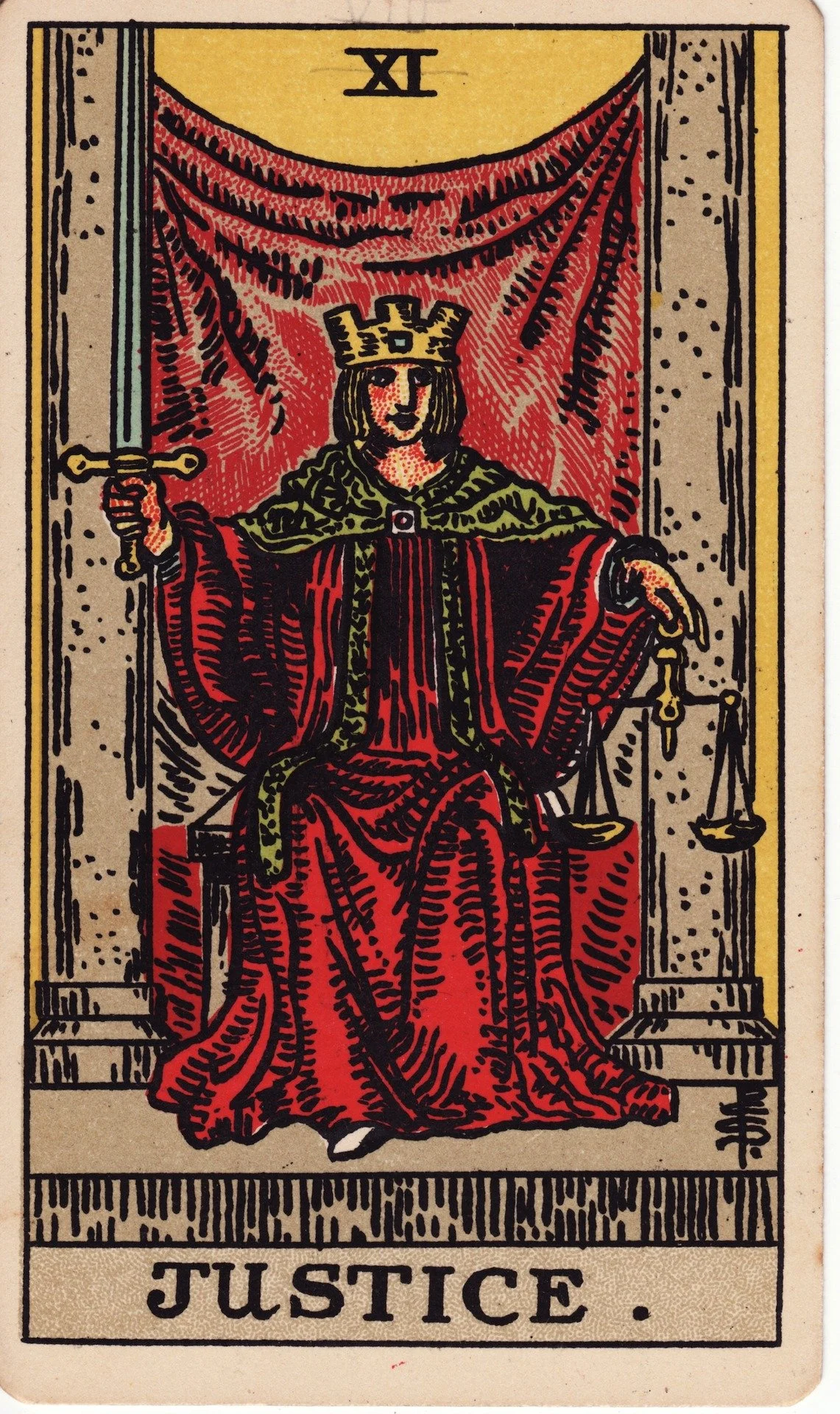 Justice tarot card