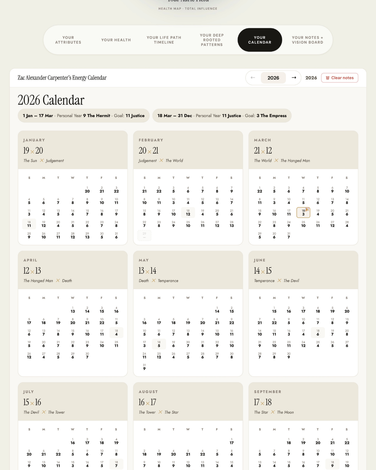 Your calendar