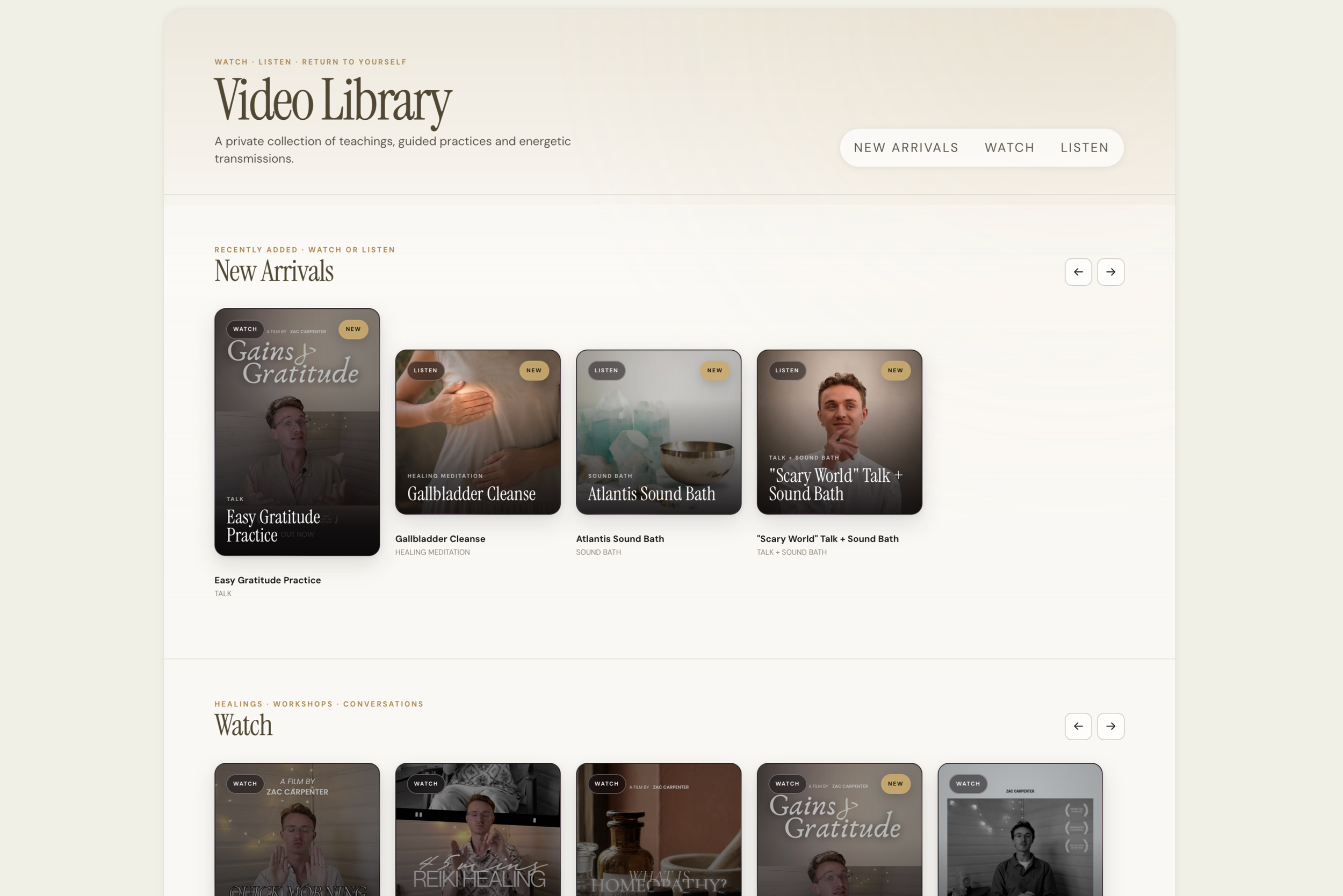 Video and audio library with the real track cover artwork