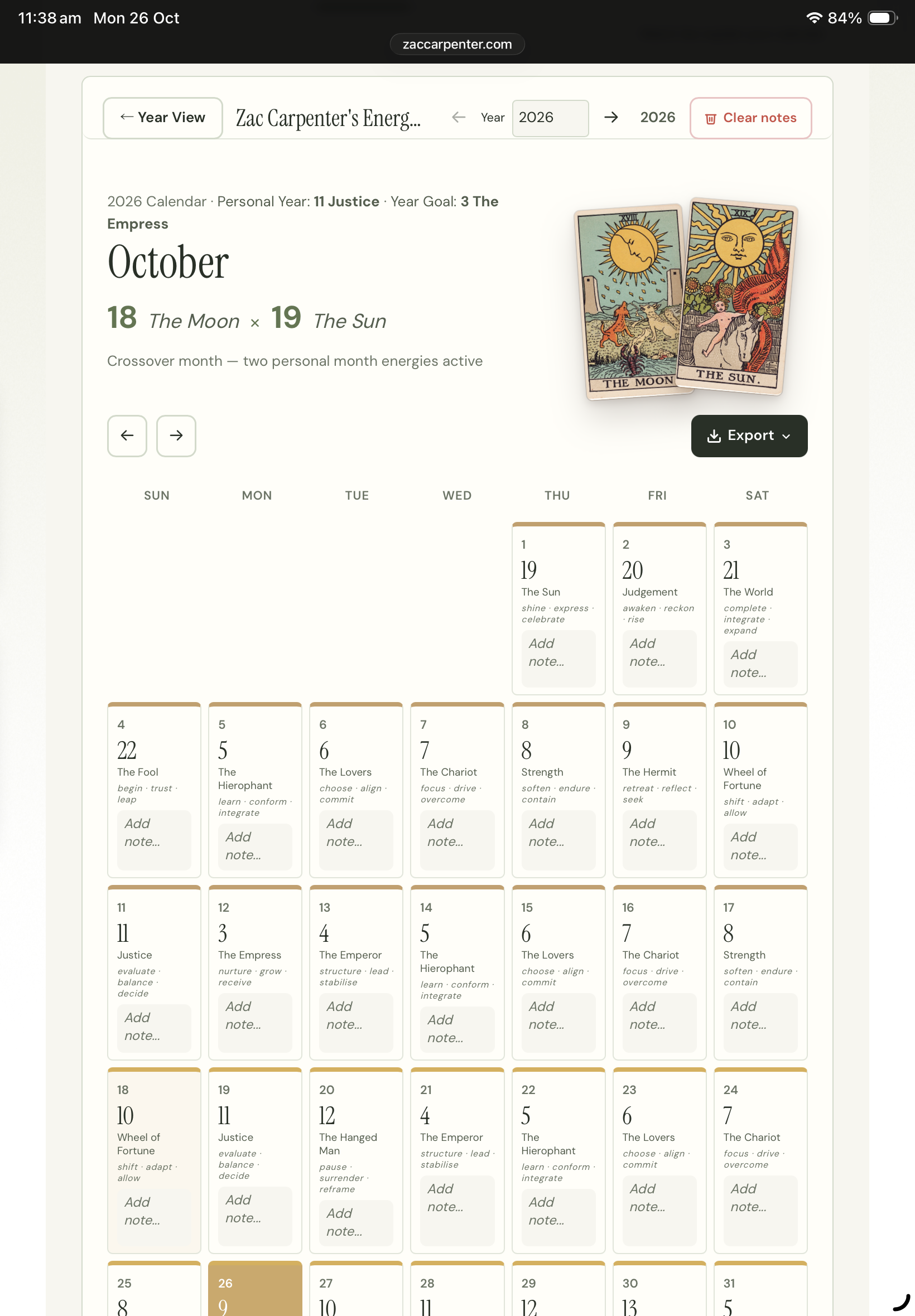 Your calendar