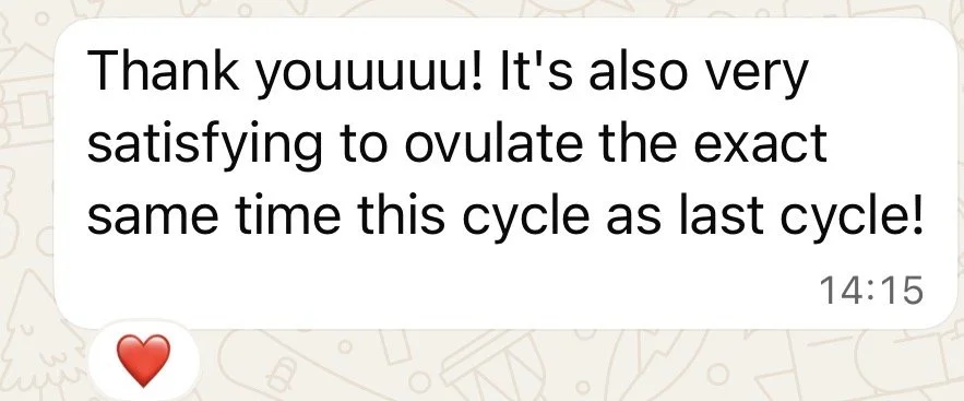 Ovulation tracking feedback