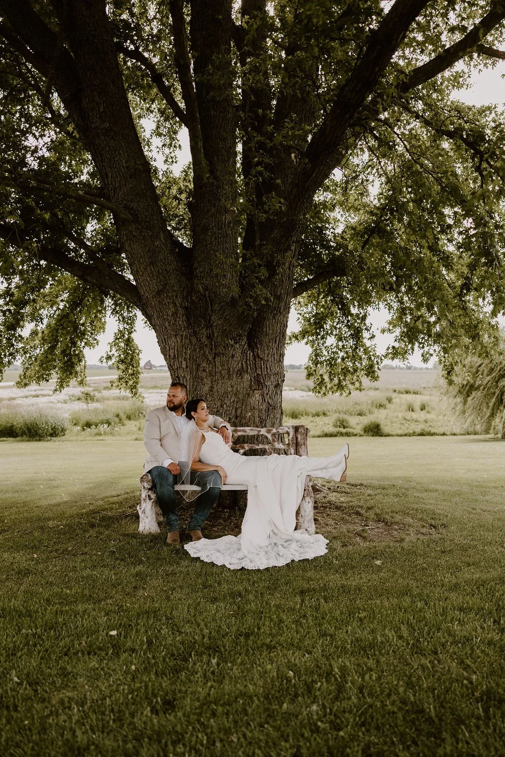 Wedding photography across the prairie and property at Sable Creek Homestead