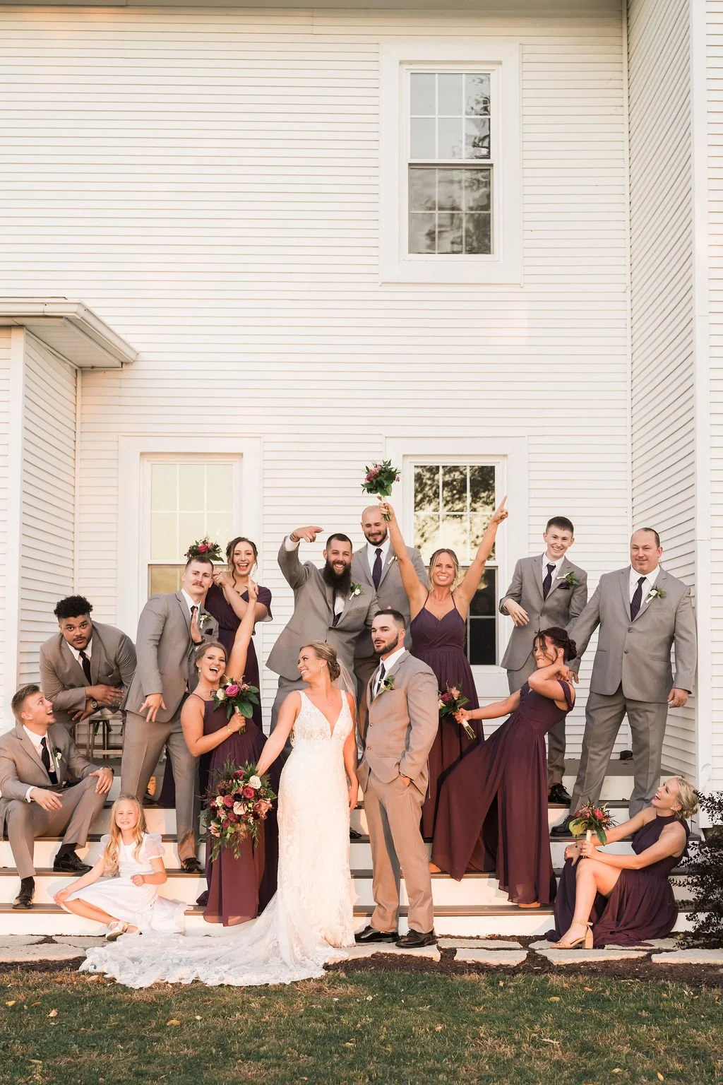 Wedding photography across the prairie and property at Sable Creek Homestead