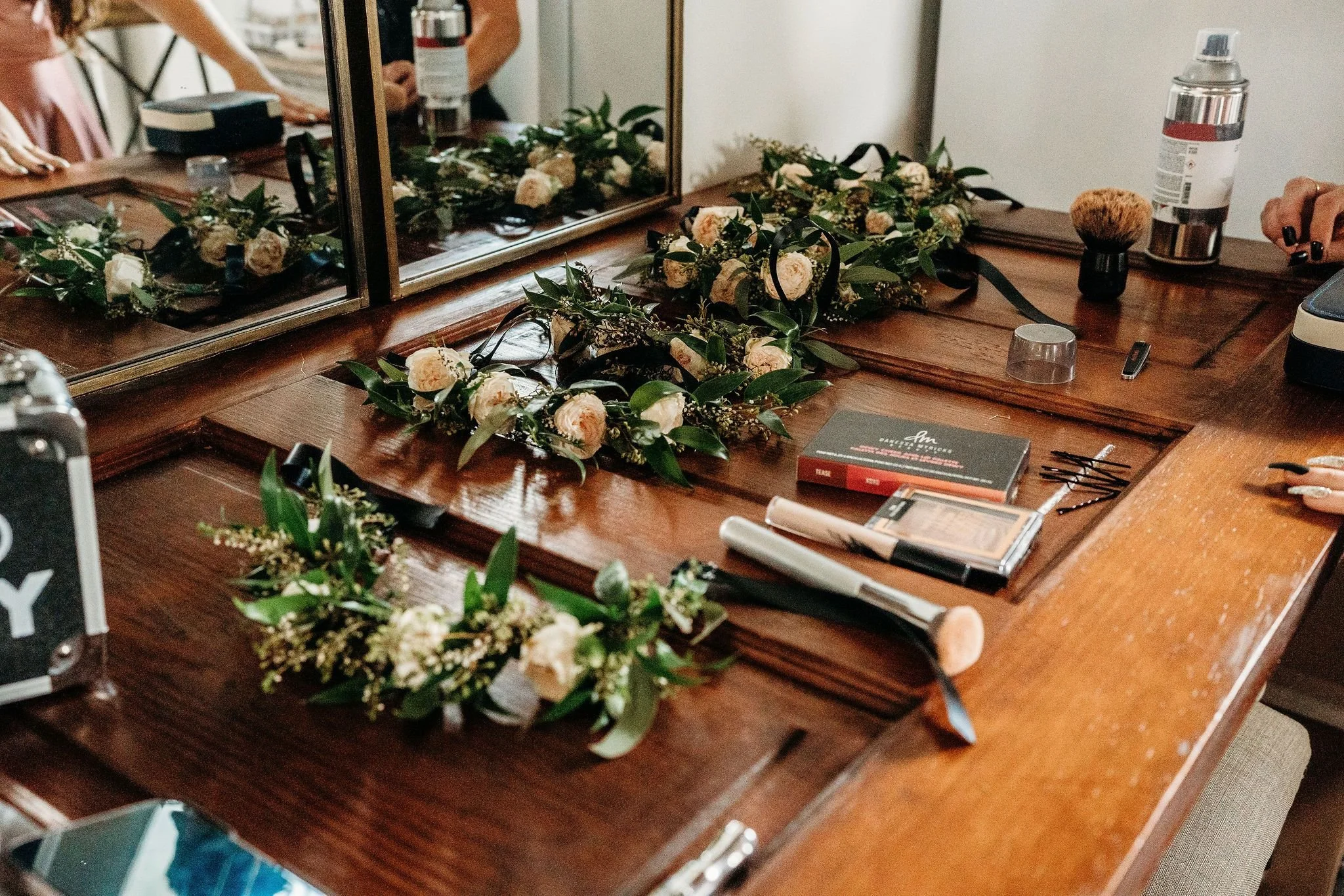 Private bridal suite and lounge at Sable Creek Homestead wedding venue