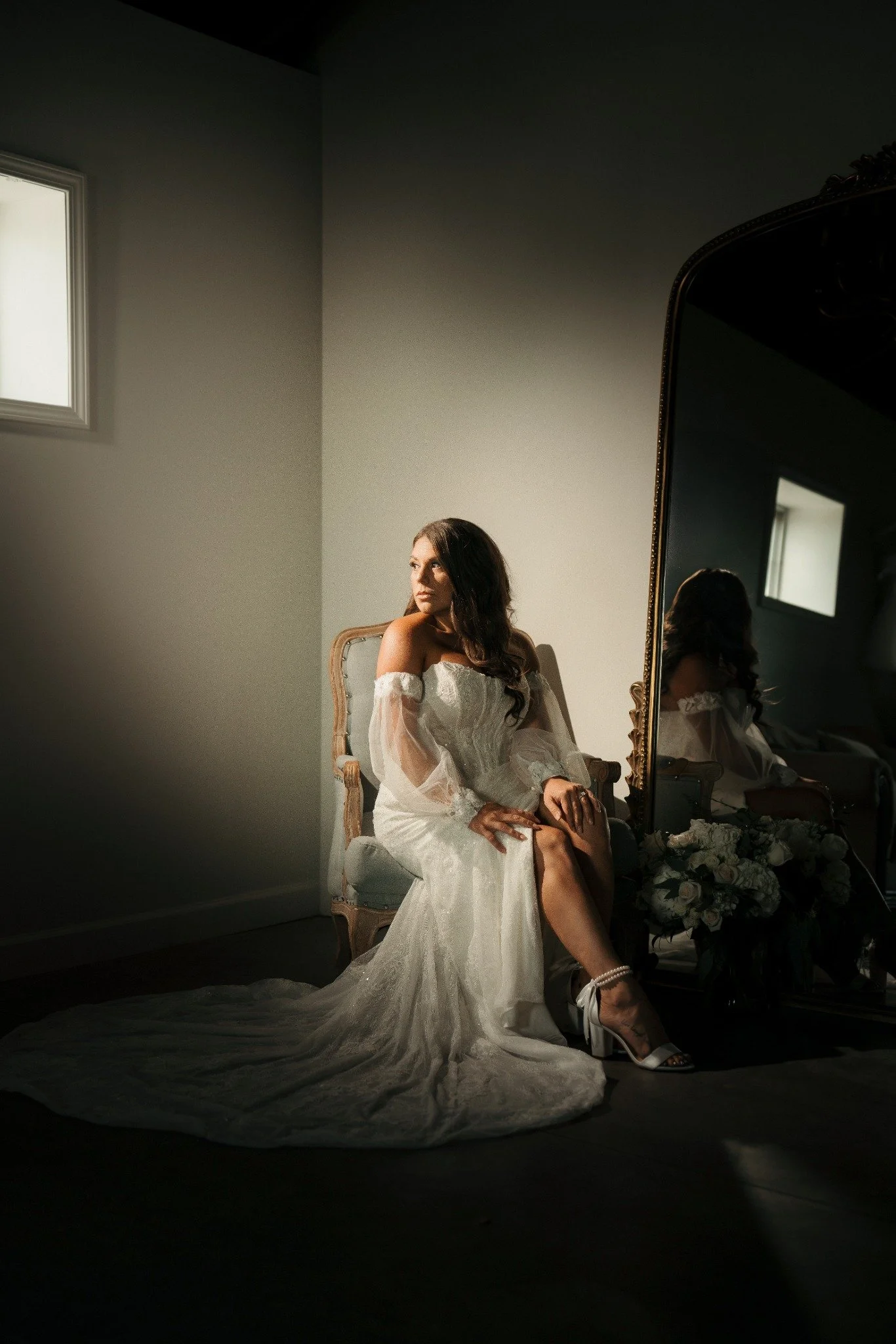 Private bridal suite and lounge at Sable Creek Homestead wedding venue