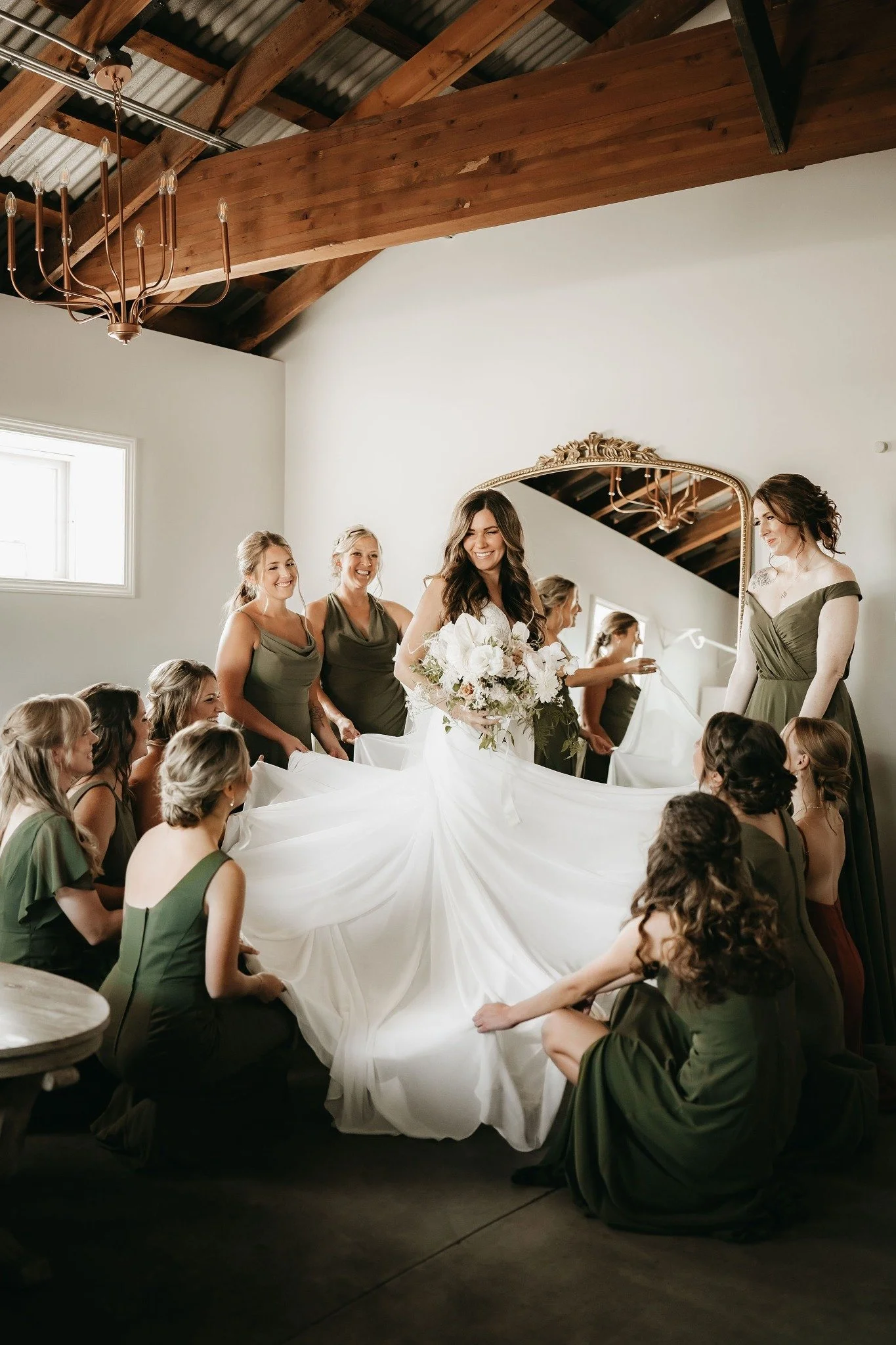 Private bridal suite and lounge at Sable Creek Homestead wedding venue