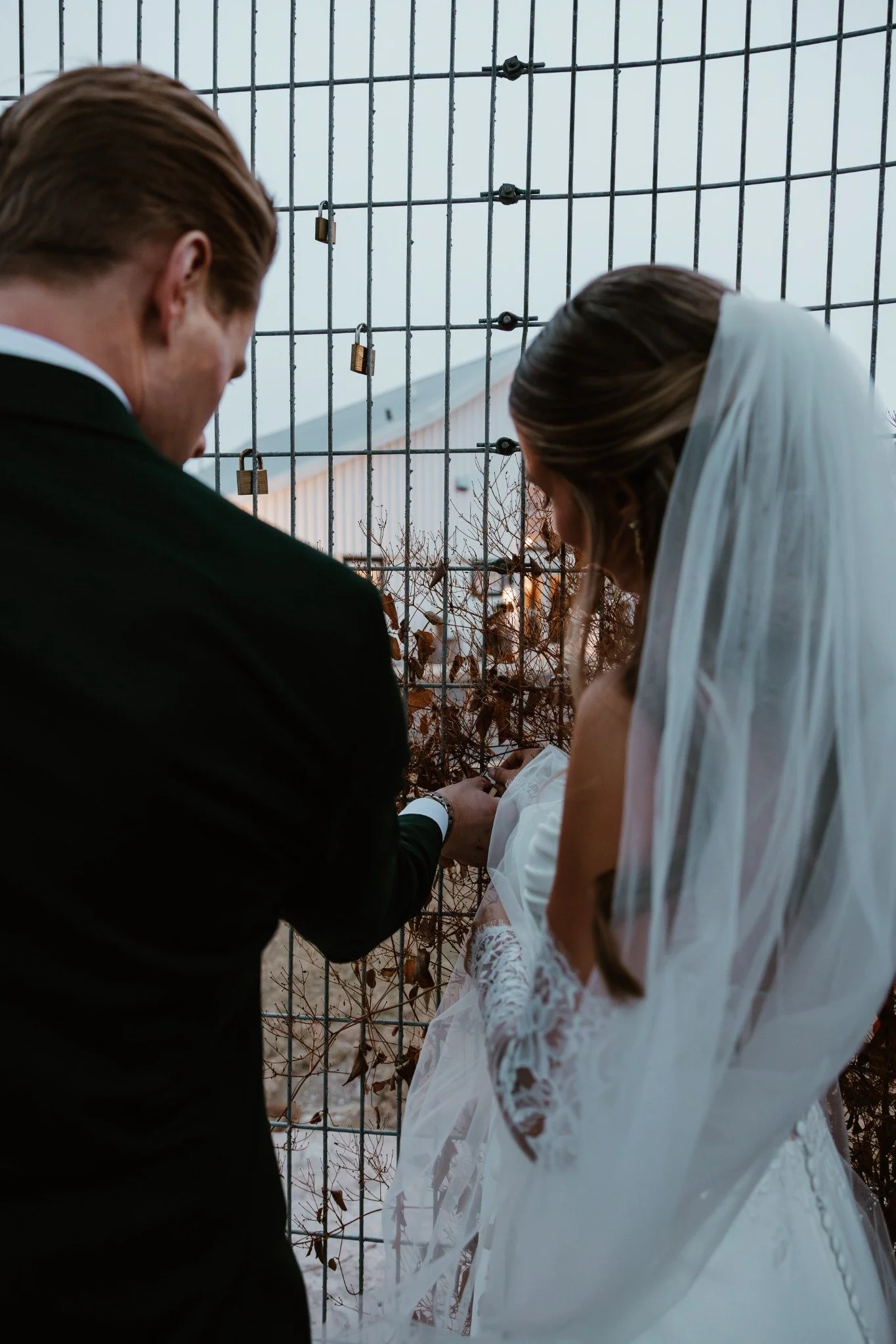Wedding photography across the prairie and property at Sable Creek Homestead