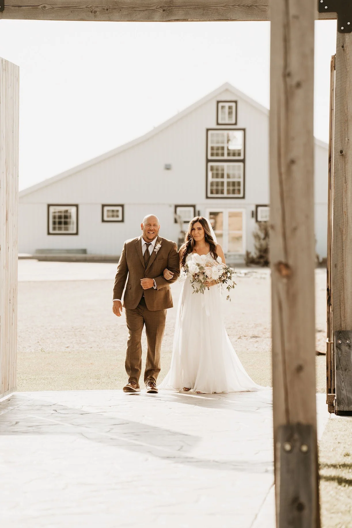 Outdoor wedding ceremony setting at Sable Creek Homestead in Minooka, Illinois