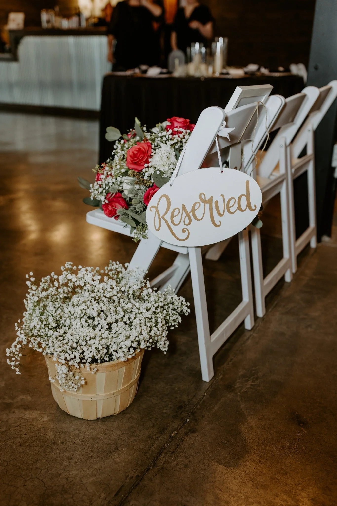 Wedding ceremony indoors at the restored Sable 1930 near Naperville