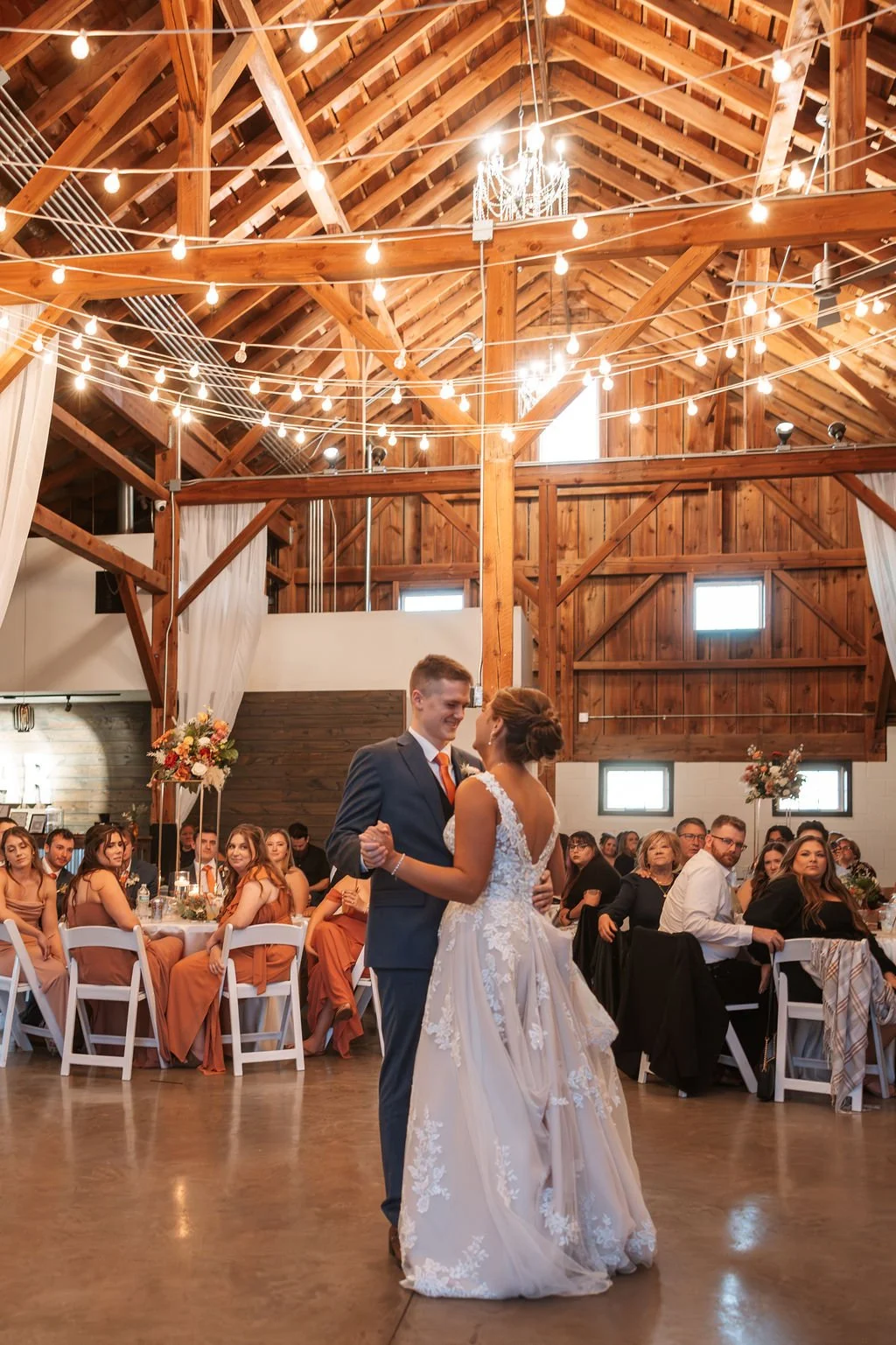 Wedding couple in the natural landscape at Sable Creek Homestead near Naperville, Illinois