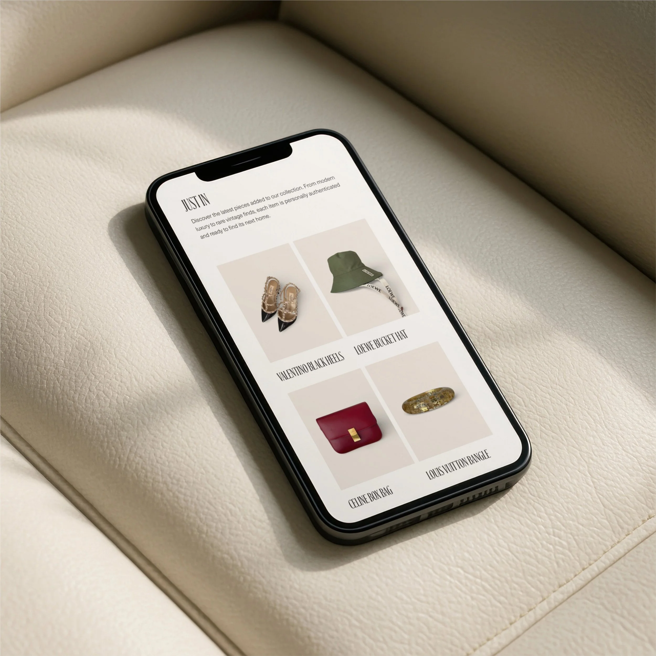 Mesaio luxury consignment store Squarespace website redesign