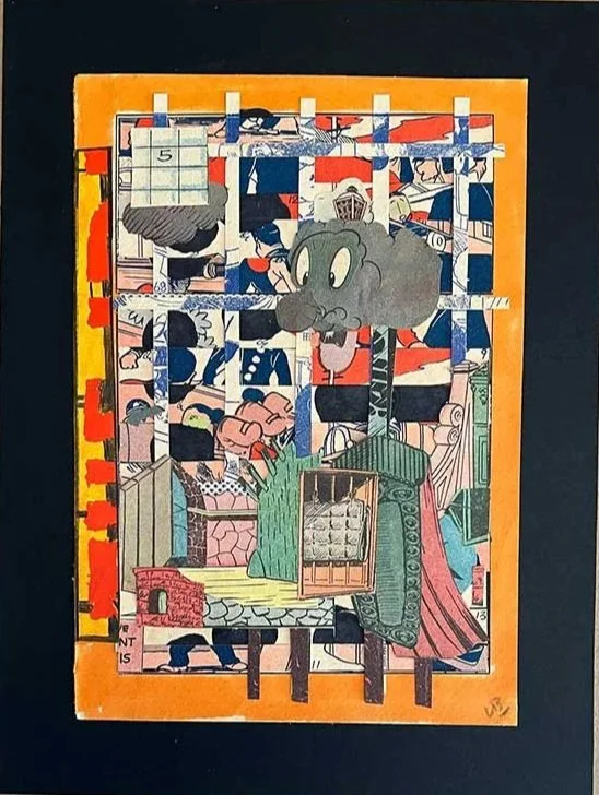 image of elephant like figure with orange border
