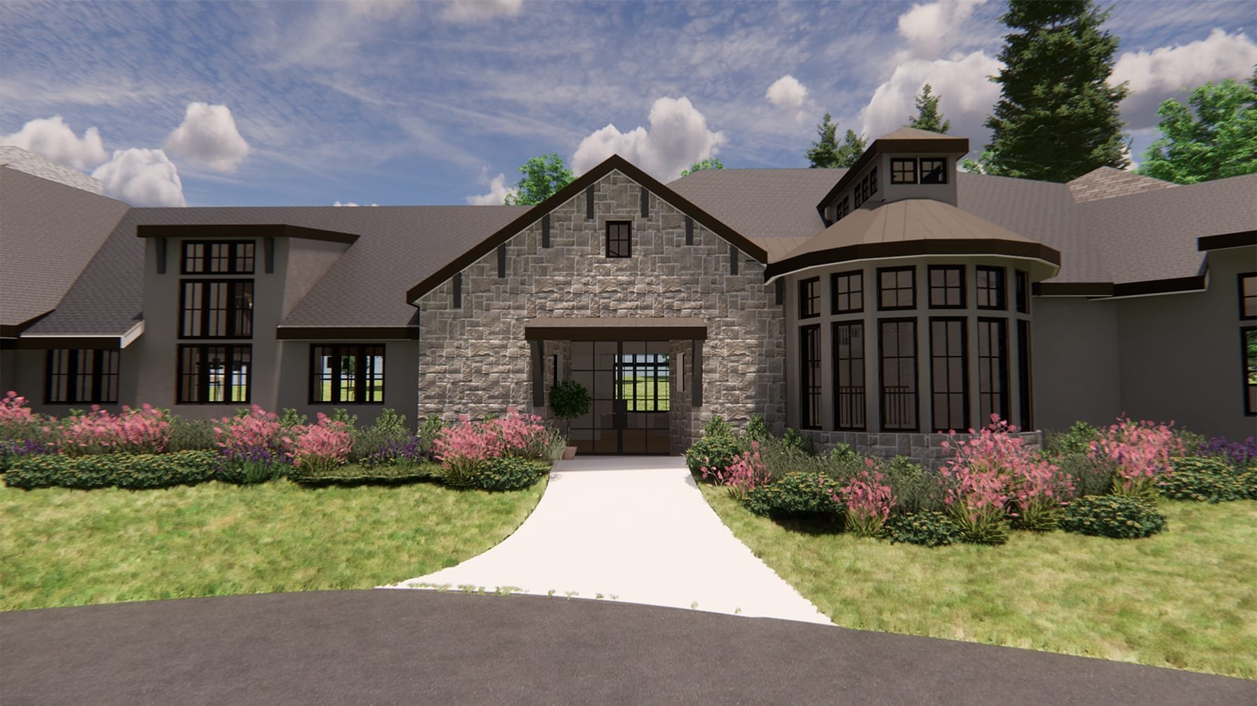 Rendering of a Transitional Country Estate home