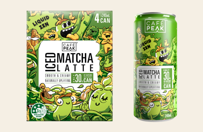 Café Peak Iced Matcha Latte 4 pack