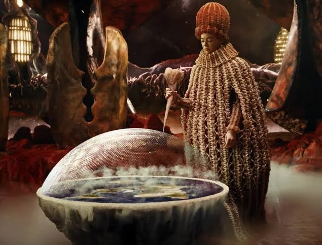 Later flat Earth payoff image from the ending of Bugonia