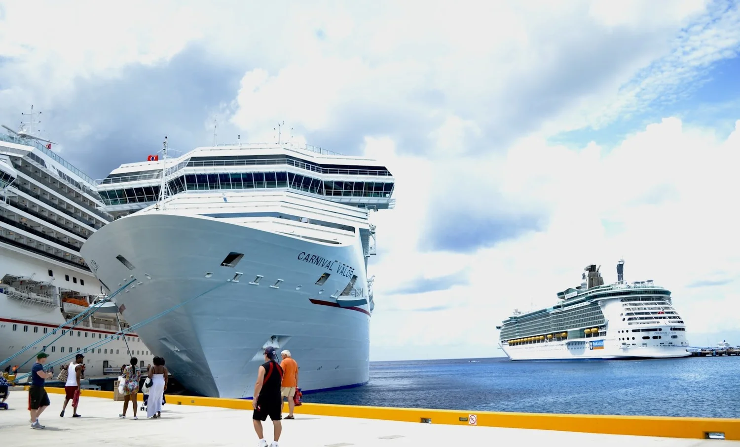 two cruise ships view