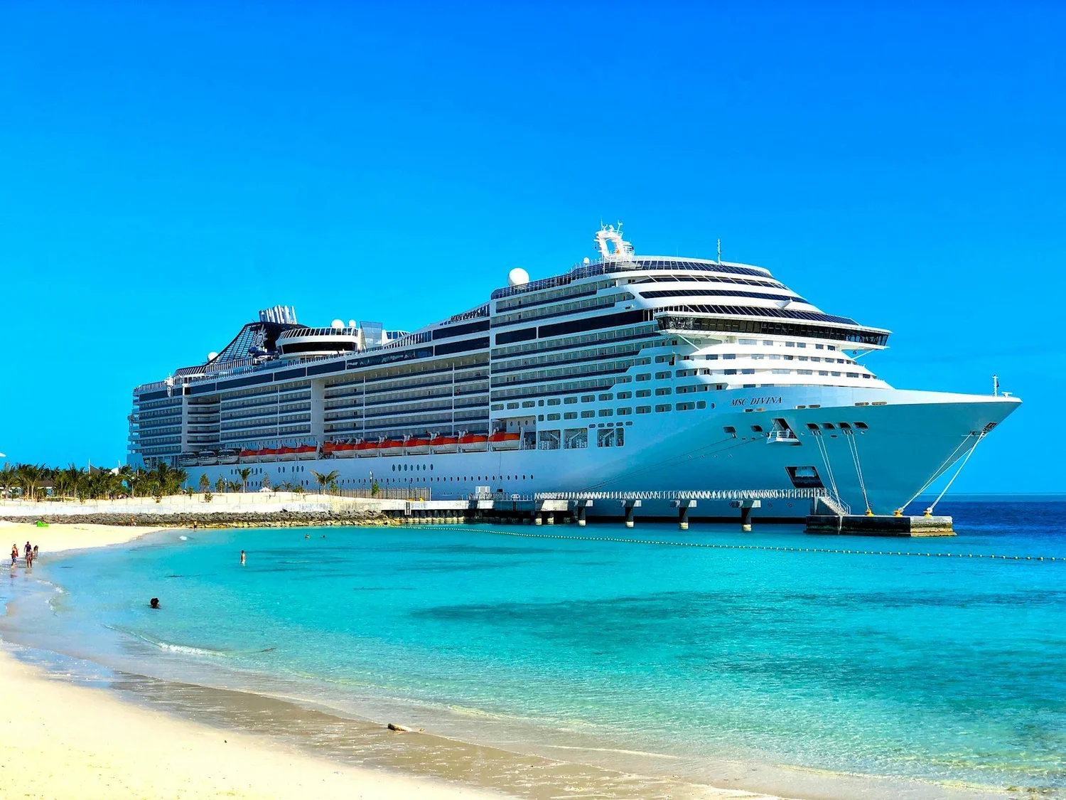 cruise ship at sea