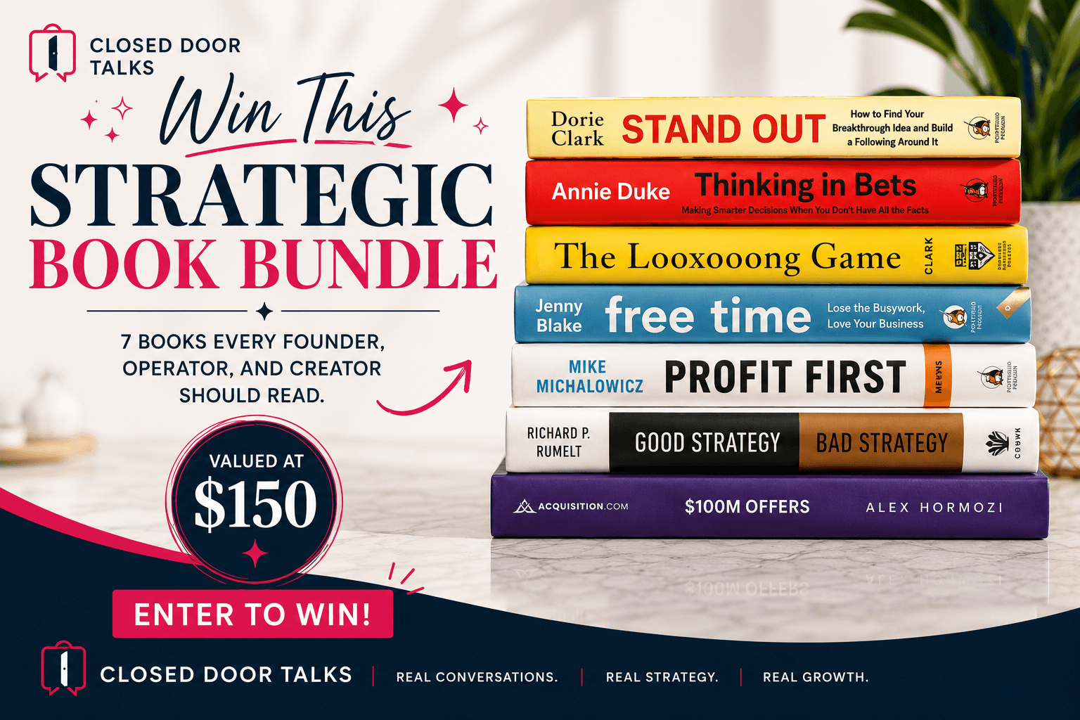Closed Door Talks book giveaway
