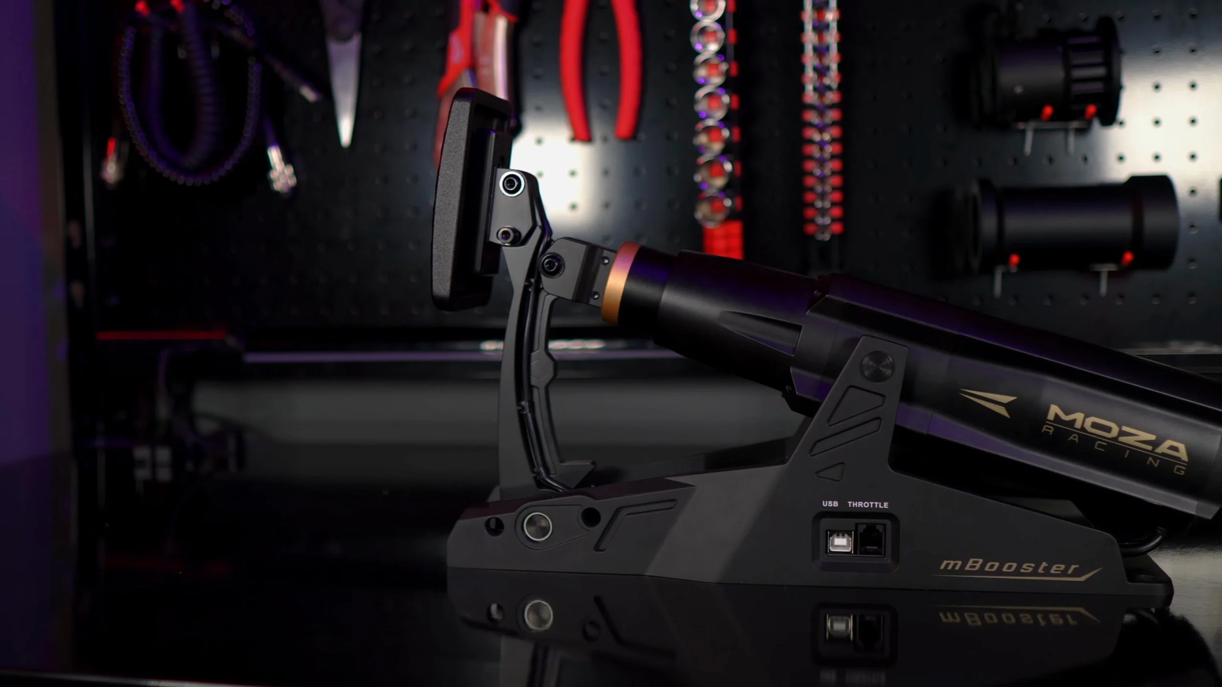 The mBooster pedal housing and mechanism.