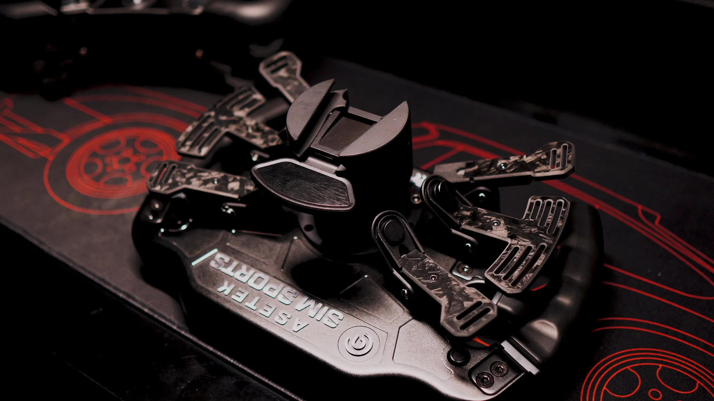 The rear paddles and mounting hardware.