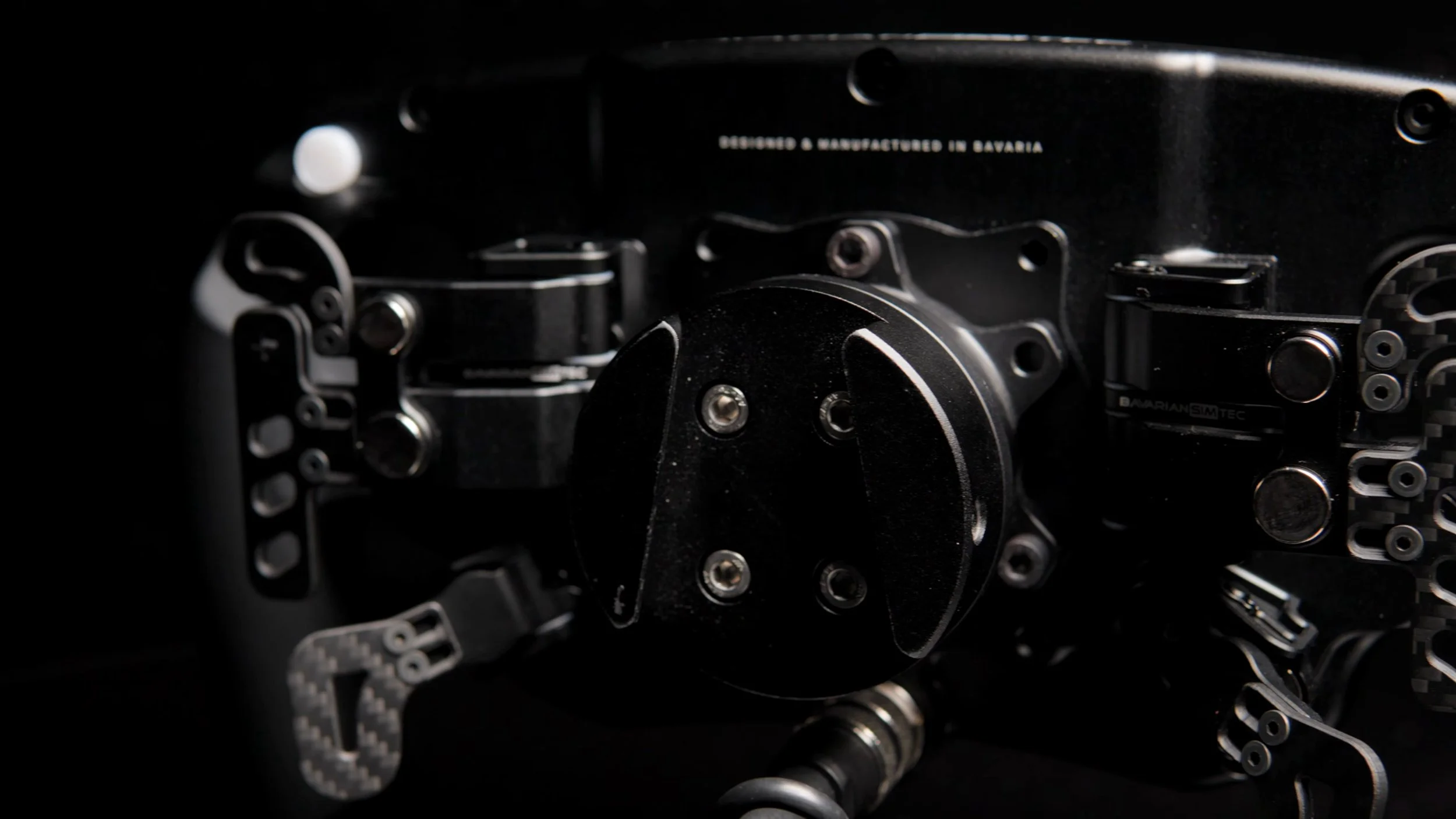 The rear mounting hub and paddle assemblies.