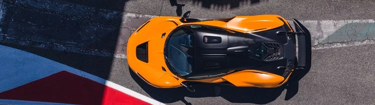 McLaren W1 · Papaya from above