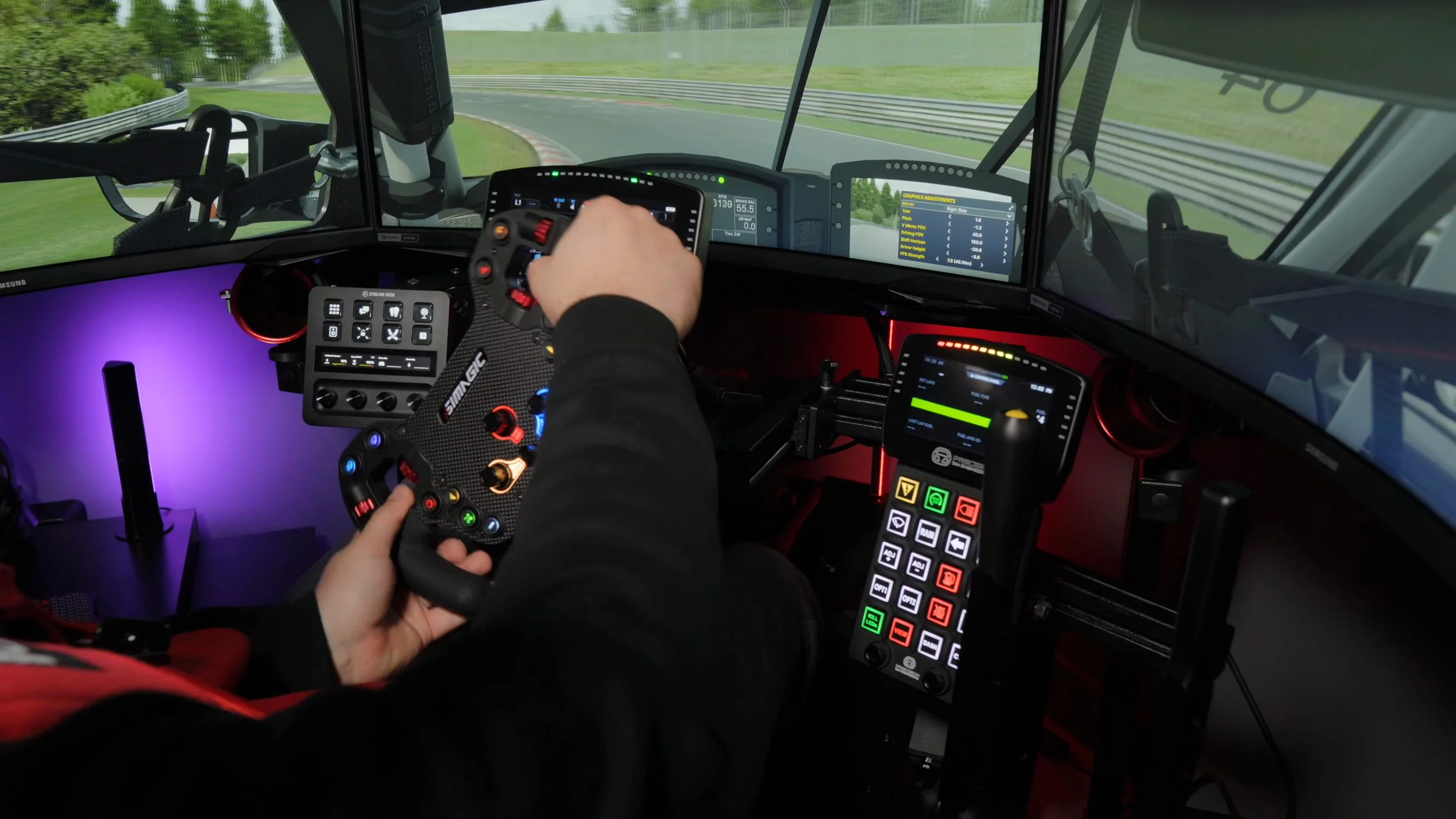 Driving with the Alpha EVO Pro on my rig.