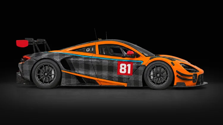 Slipstream in midnight · Orange & Charcoal Plaid