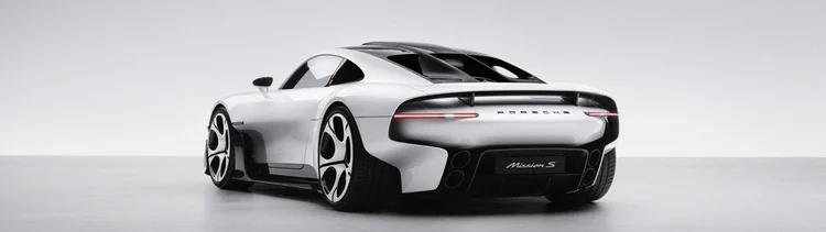 Porsche Mission S · Studio rear three-quarter