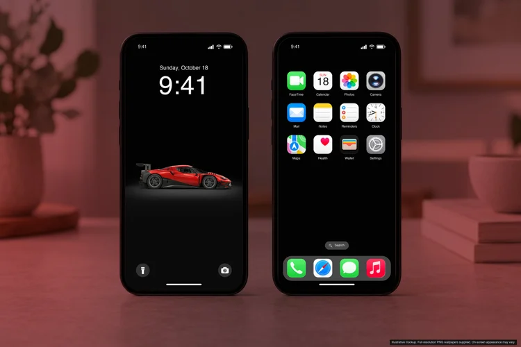 Ignition in midnight · Racing Red & Carbon Black