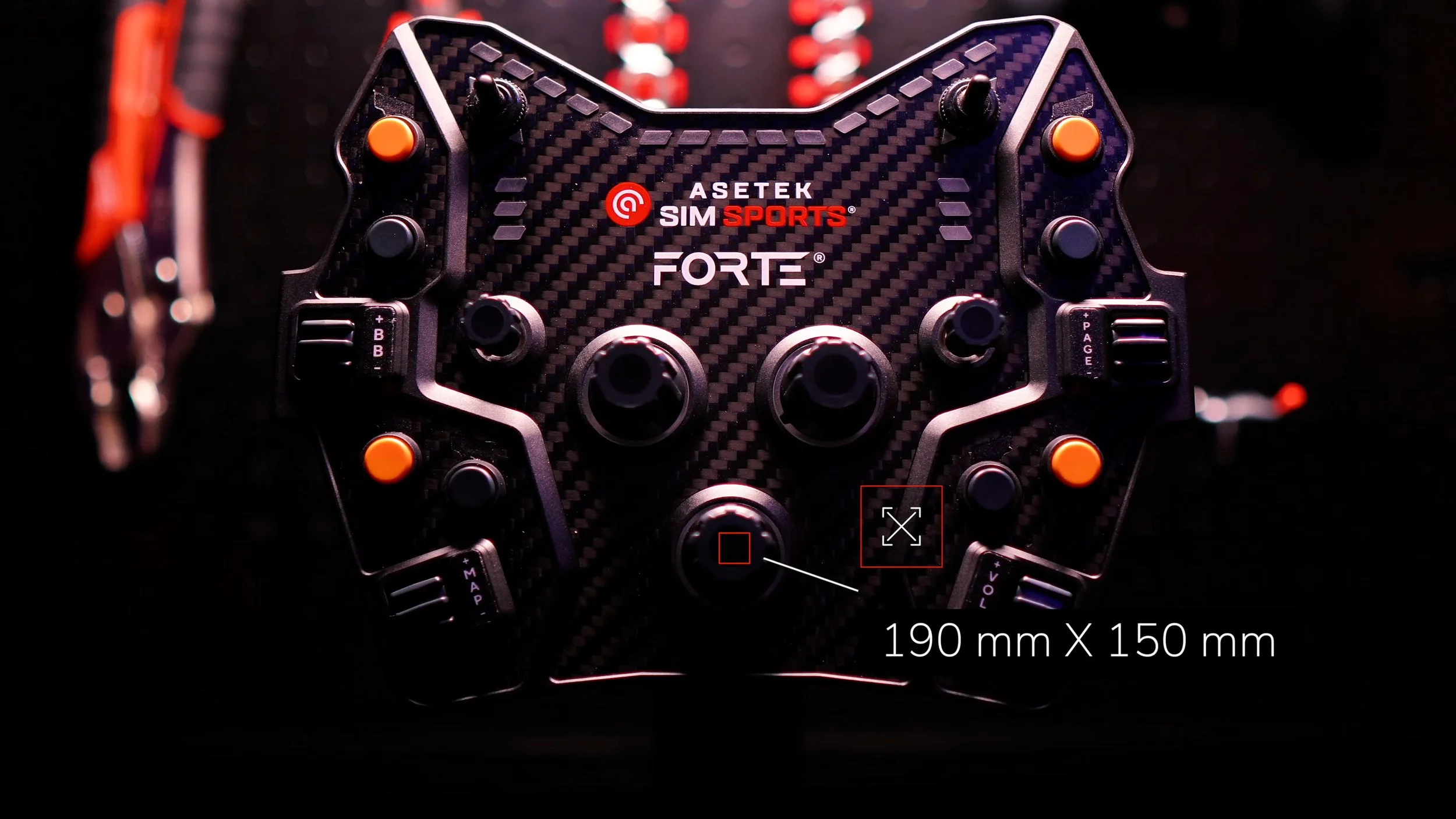 The button box and its front controls.