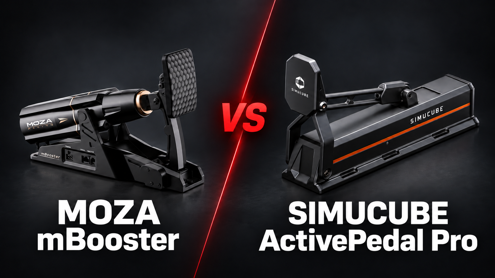 MOZA mBooster versus Simucube ActivePedal Pro comparison
