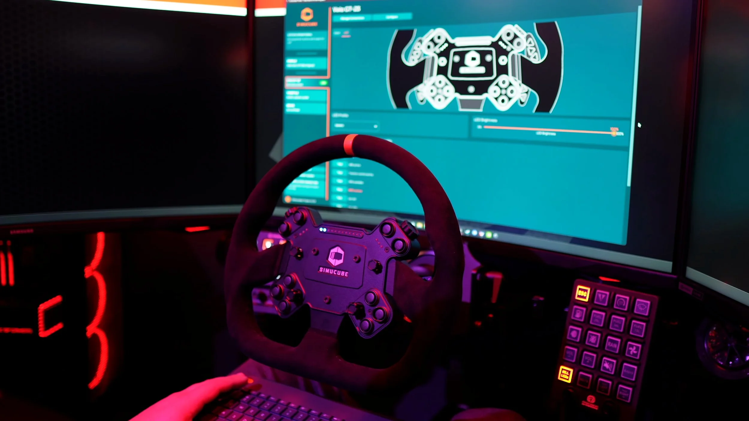 Configuring the wheel on the rig.