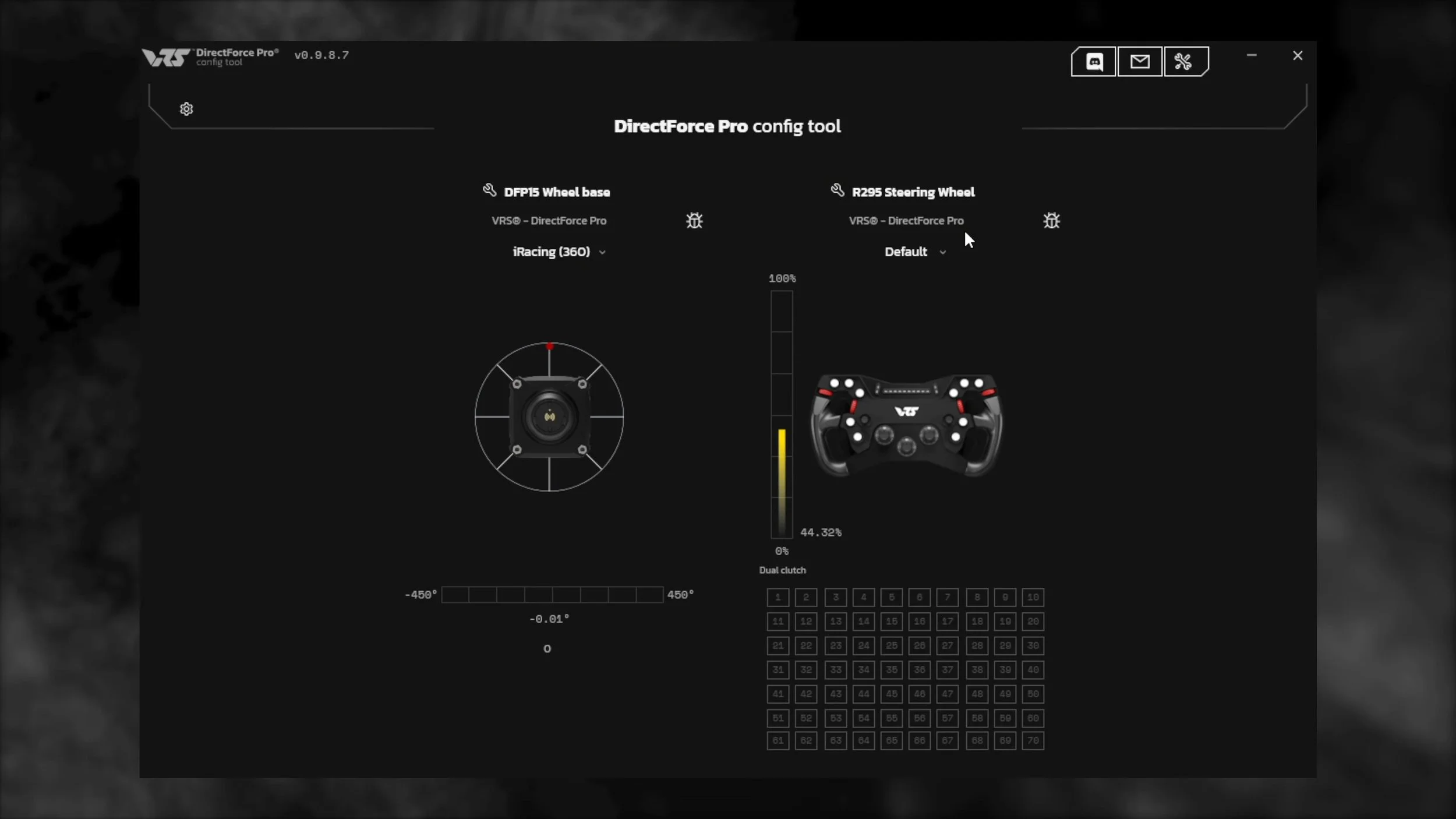 The DirectForce Pro configuration tool.