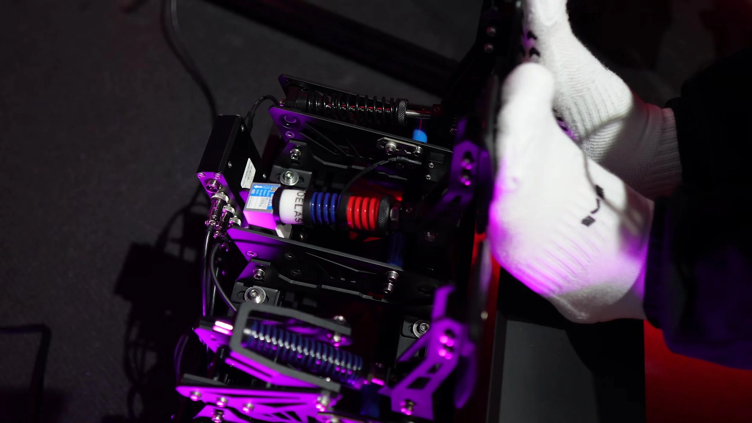 The pedals in use during testing.