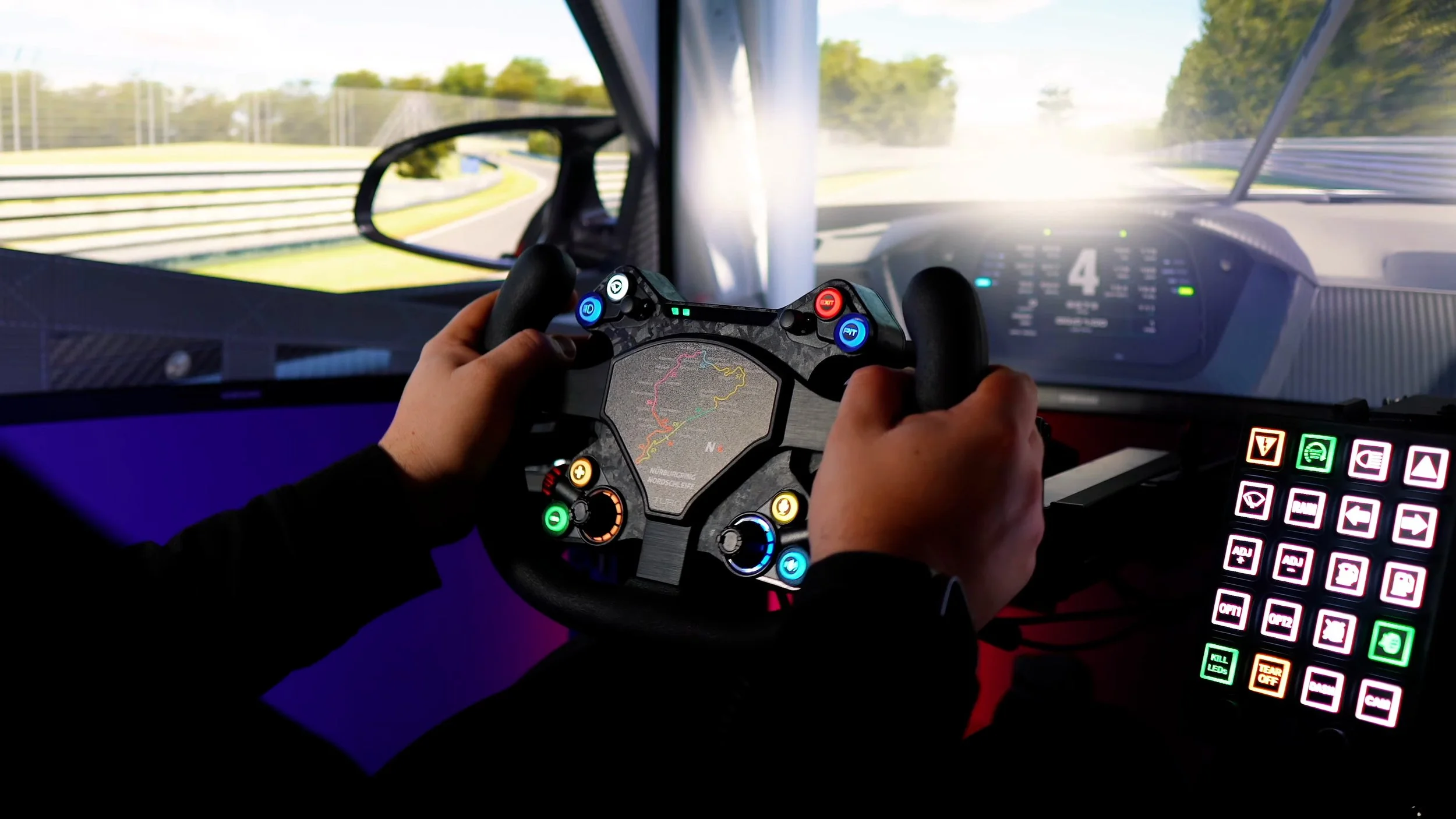 Driving with the assembled wheel on the rig.