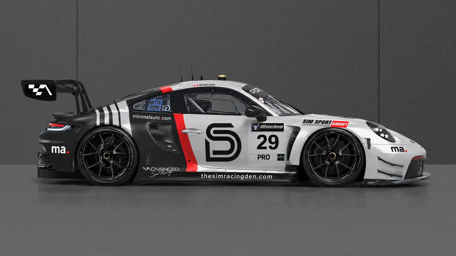 Afterburn SRD Edition white, black and red number 29 racing wallpaper