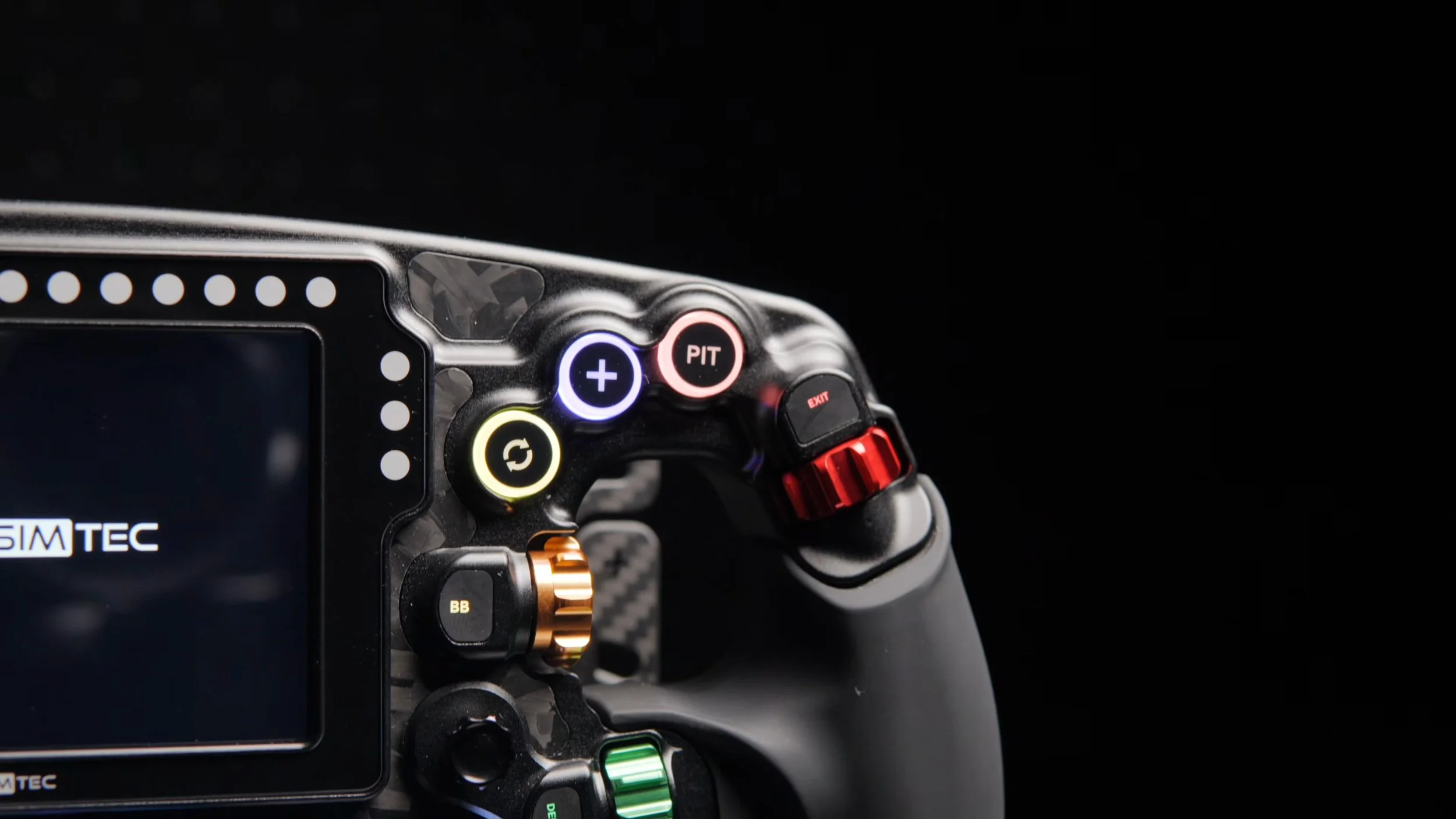 The display, illuminated controls and right-hand grip.