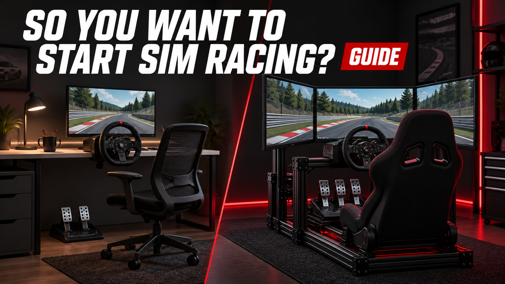 So You Want to Start Sim Racing? Desk setup and triple-screen cockpit