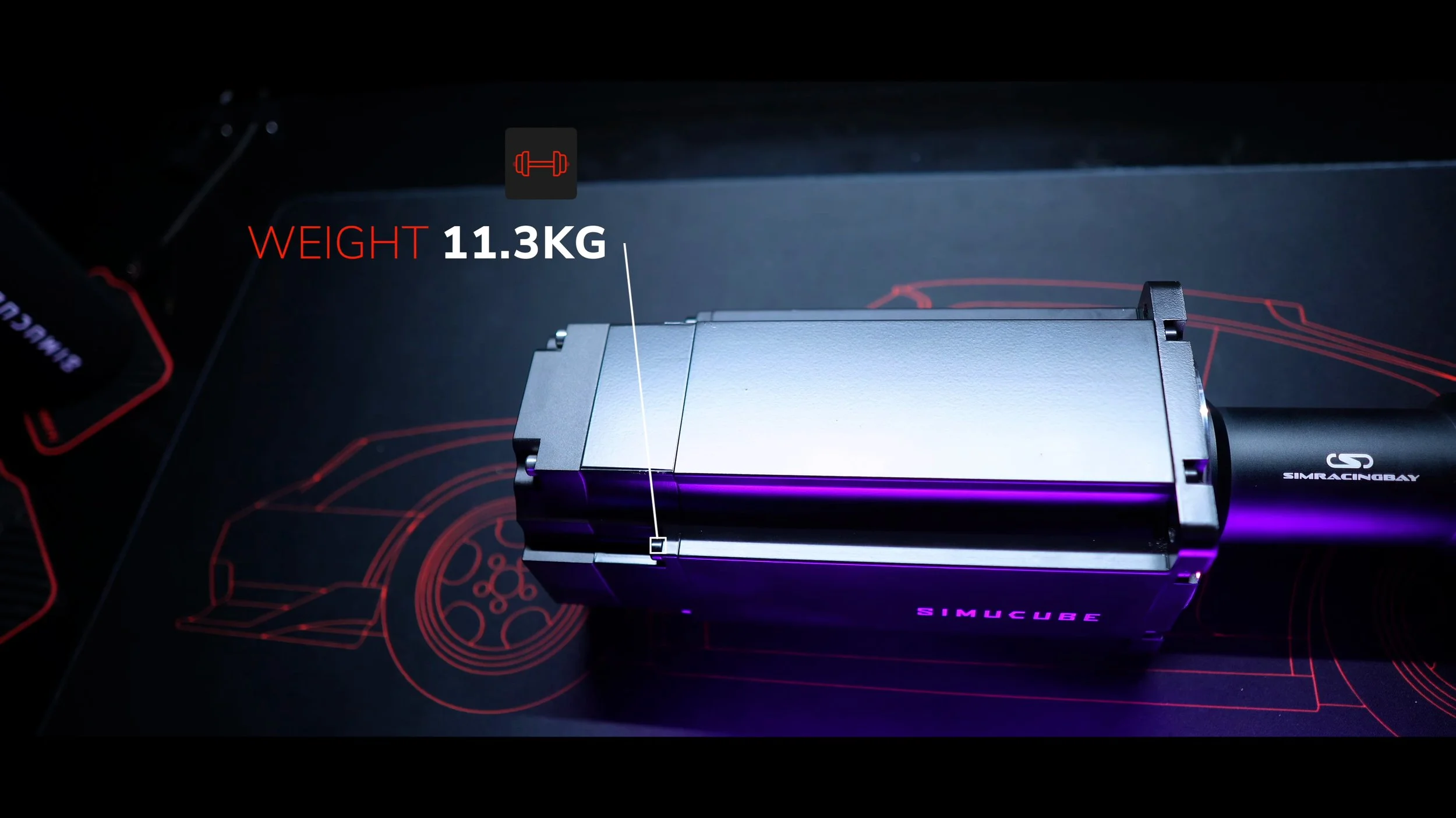 The wheelbase housing and original weight graphic.